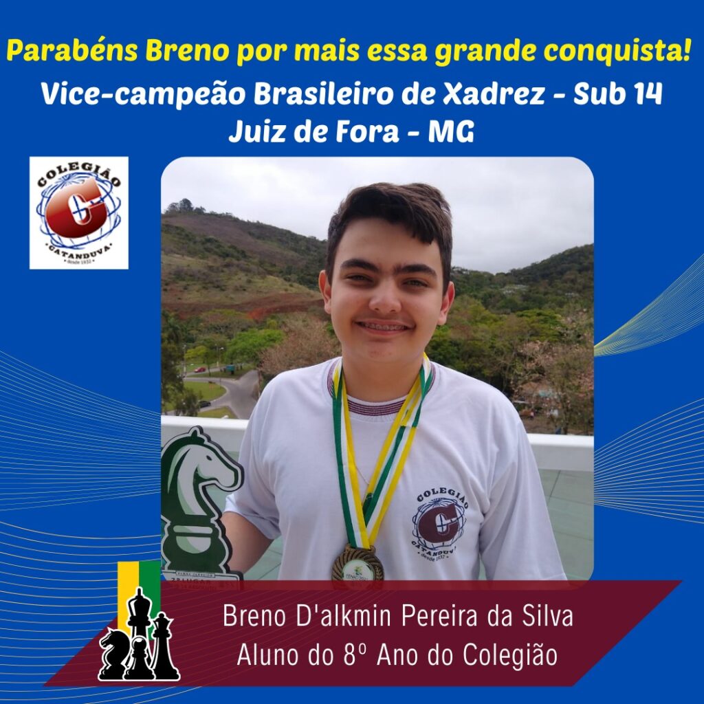 Aluno do IFRN obtém o 4º lugar em Campeonato Brasileiro de Xadrez